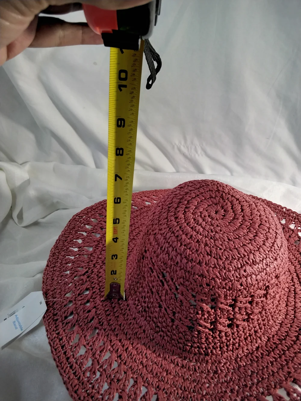 Time and Tru Crochet Wide-Brim Sun Hat - Rust